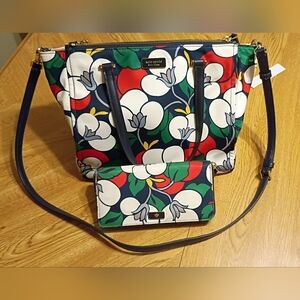 Kate Spade Multicolor Floral Tote and Wallet Set